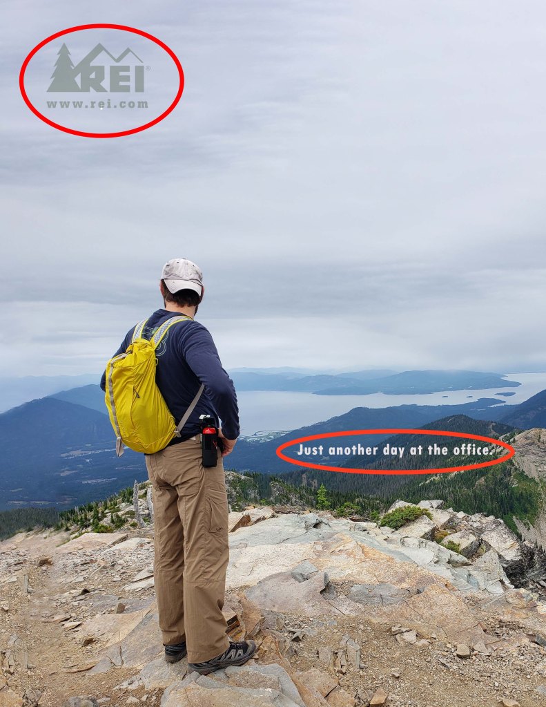 New REI Ad with typography marked